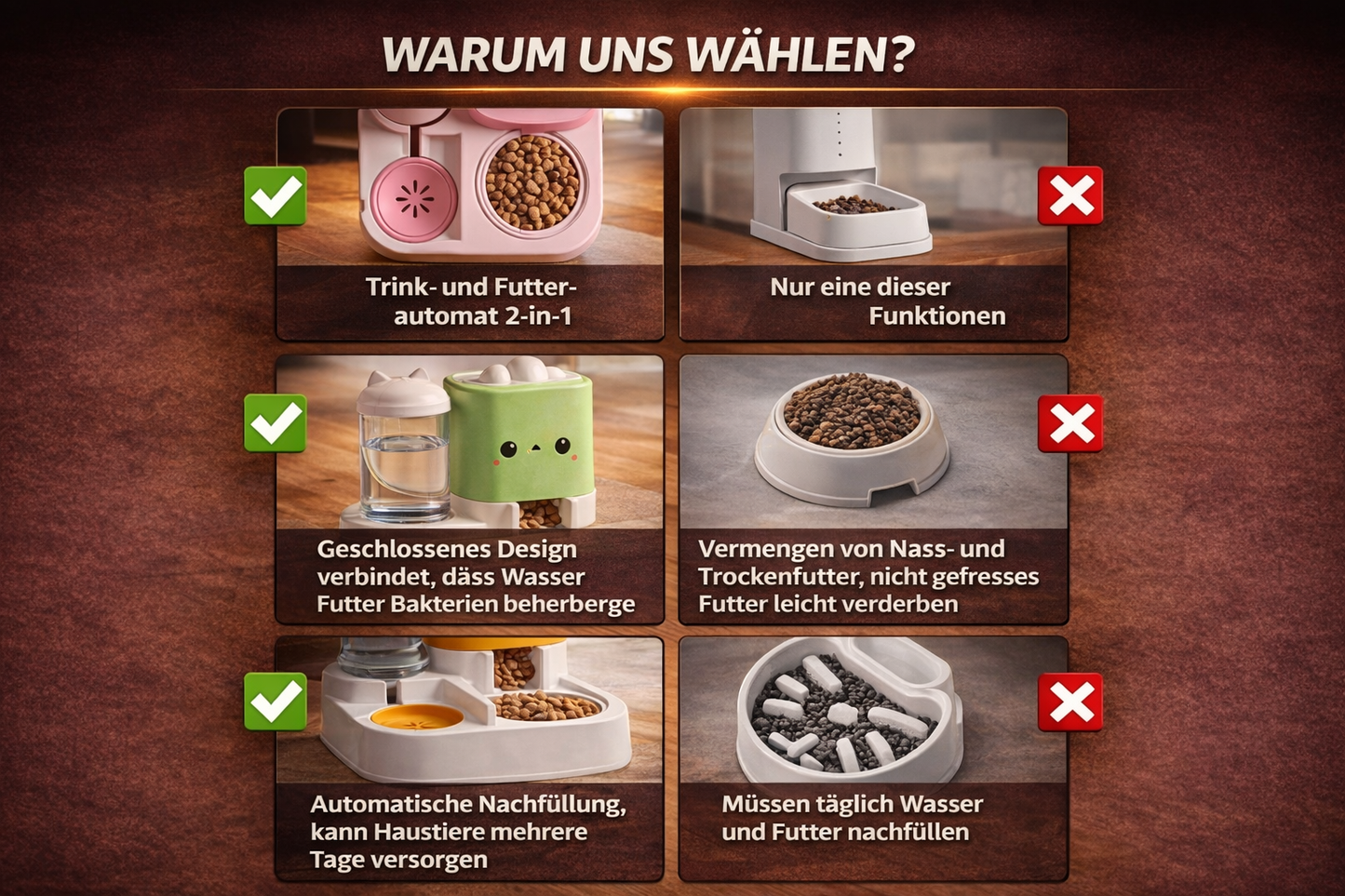 2-in-1 Futter & Wasserstation (M)