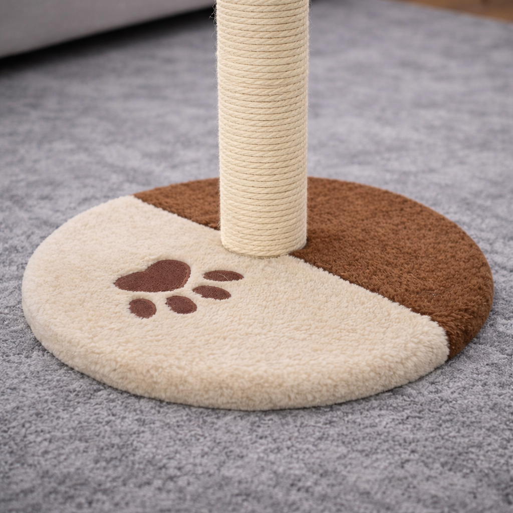 Kompakte Kratzstation mit Bett