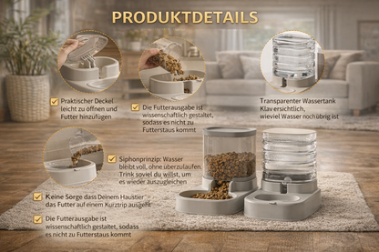 2-in-1 Futter & Wasserstation (L)