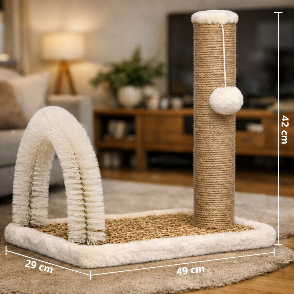 Kratzstation 3-in-1 mit Bürstenbogen