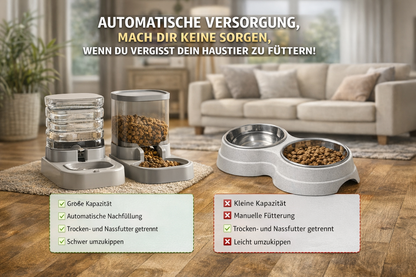 2-in-1 Futter & Wasserstation (L)