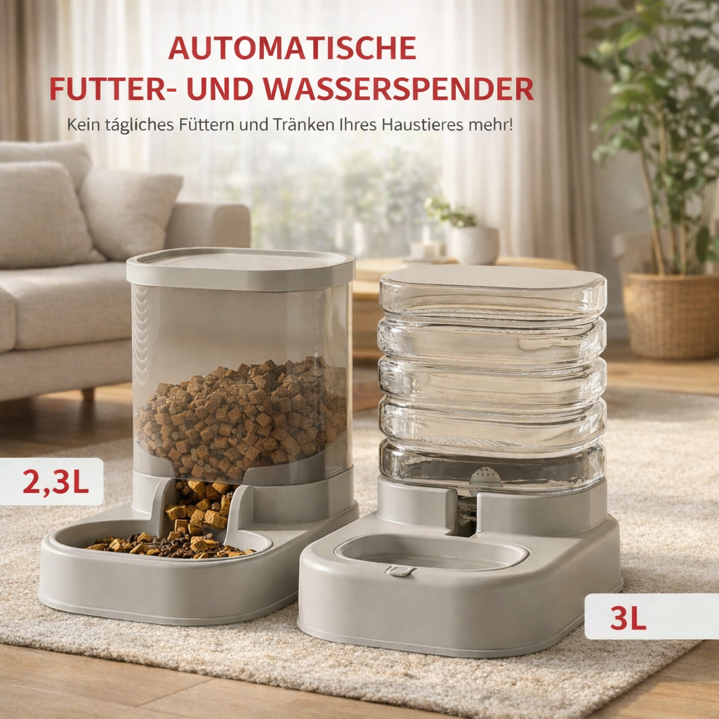 2-in-1 Futter & Wasserstation (L)